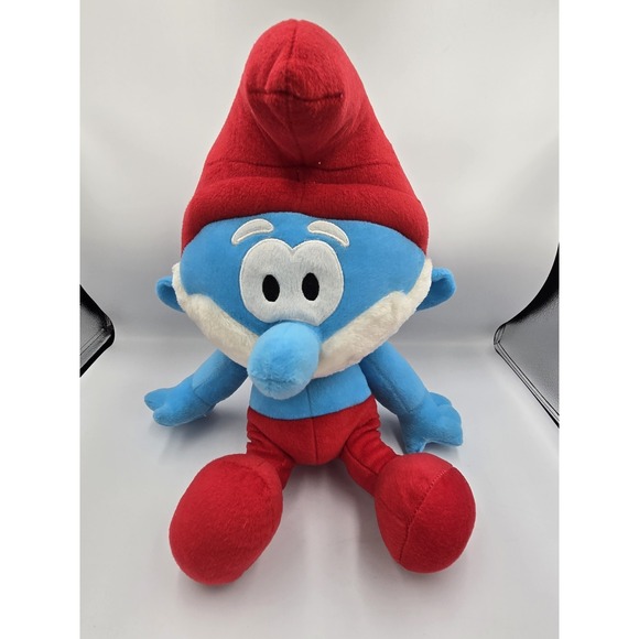 Source Unknown Other - Papa Smurf Plush Stuffed Toy 18" Brand Unknown  Red, White‎ And Blue No Tag